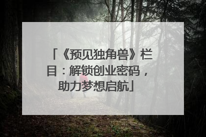 《预见独角兽》栏目：解锁创业密码，助力梦想启航