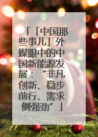「中国那些事儿」外媒眼中的中国新能源发展：“非凡创新、稳步前行、需求侧强劲”