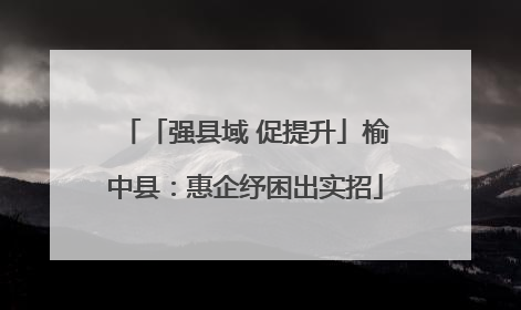 「强县域 促提升」榆中县：惠企纾困出实招