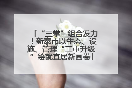 “三拳”组合发力！新泰市以生态、设施、管理“三重升级”绘就宜居新画卷