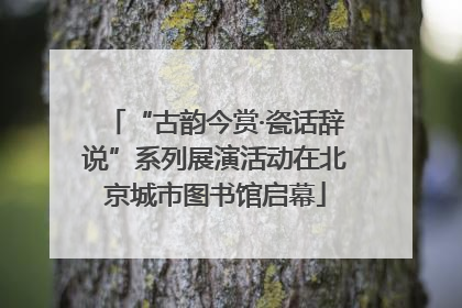 “古韵今赏·瓷话辞说”系列展演活动在北京城市图书馆启幕