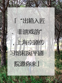 “出箱入匠、非遗戏韵”，上海京剧传习馆和宛平剧院邀你来