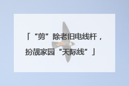 “剪”除老旧电线杆，扮靓家园“天际线”