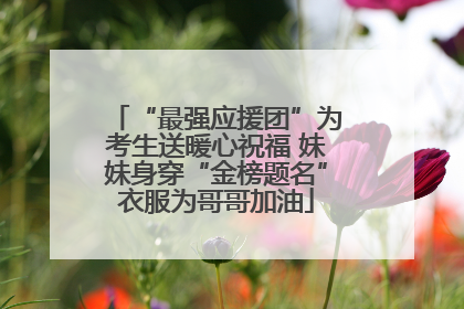 “最强应援团”为考生送暖心祝福 妹妹身穿“金榜题名”衣服为哥哥加油