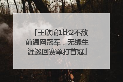 王欣瑜1比2不敌前温网冠军，无缘生涯巡回赛单打首冠