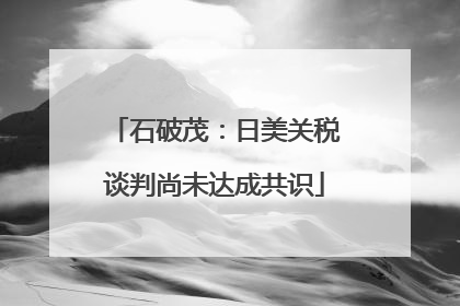 石破茂：日美关税谈判尚未达成共识