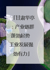 甘肃华亭：产业链群蓬勃起势 工业发展强劲有力