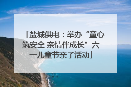盐城供电：举办“童心筑安全 亲情伴成长”六一儿童节亲子活动