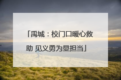禹城：校门口暖心救助 见义勇为显担当