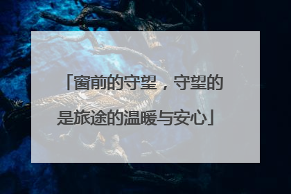 窗前的守望，守望的是旅途的温暖与安心
