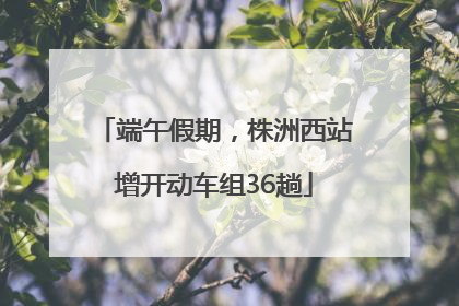 端午假期，株洲西站增开动车组36趟