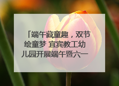 端午藏童趣，双节绘童梦 宜宾教工幼儿园开展端午暨六一亲子游园活动