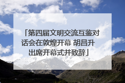 第四届文明交流互鉴对话会在敦煌开幕 胡昌升出席开幕式并致辞