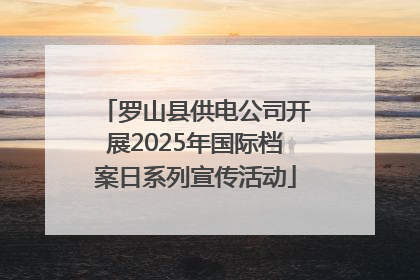 罗山县供电公司开展2025年国际档案日系列宣传活动