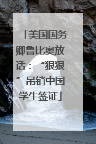 美国国务卿鲁比奥放话：“狠狠”吊销中国学生签证