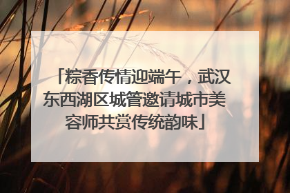 粽香传情迎端午，武汉东西湖区城管邀请城市美容师共赏传统韵味