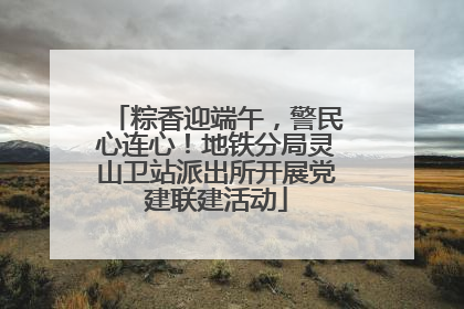 粽香迎端午，警民心连心！地铁分局灵山卫站派出所开展党建联建活动
