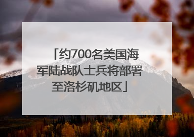 约700名美国海军陆战队士兵将部署至洛杉矶地区
