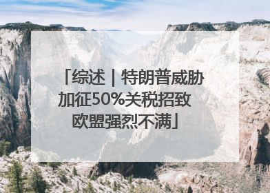 综述｜特朗普威胁加征50%关税招致欧盟强烈不满