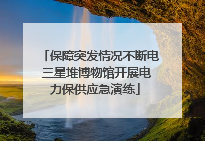 保障突发情况不断电 三星堆博物馆开展电力保供应急演练