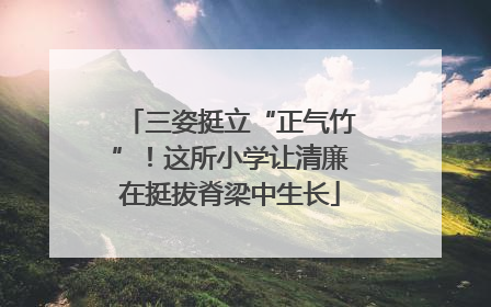 三姿挺立“正气竹”！这所小学让清廉在挺拔脊梁中生长