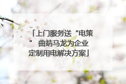 上门服务送“电策” 曲靖马龙为企业定制用电解决方案
