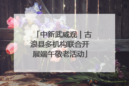 中新武威观｜古浪县多机构联合开展端午敬老活动