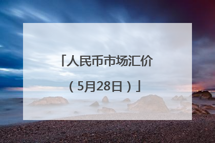 人民币市场汇价（5月28日）