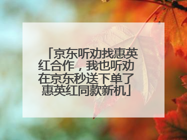 京东听劝找惠英红合作，我也听劝在京东秒送下单了惠英红同款新机