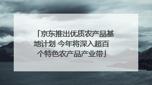 京东推出优质农产品基地计划 今年将深入超百个特色农产品产业带
