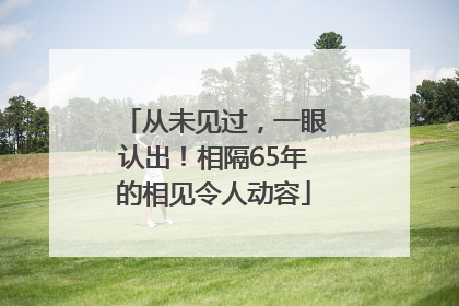 从未见过，一眼认出！相隔65年的相见令人动容
