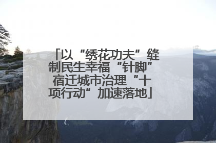 以“绣花功夫”缝制民生幸福“针脚” 宿迁城市治理“十项行动”加速落地