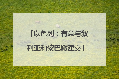 以色列：有意与叙利亚和黎巴嫩建交