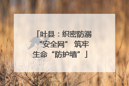 叶县：织密防溺“安全网” 筑牢生命“防护墙”