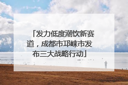 发力低度潮饮新赛道，成都市邛崃市发布三大战略行动