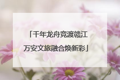 千年龙舟竞渡赣江 万安文旅融合焕新彩