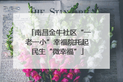 南昌金牛社区“一老一小”幸福院托起民生“微幸福”