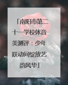 南阳市第二十一学校体音美测评：少年跃动间绽放艺韵风华