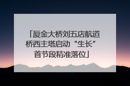 厦金大桥刘五店航道桥西主塔启动“生长” 首节段精准落位