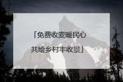 免费收麦暖民心 共绘乡村丰收景