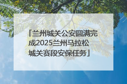 兰州城关公安圆满完成2025兰州马拉松城关赛段安保任务