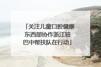 关注儿童口腔健康 东西部协作浙江驻巴中帮扶队在行动