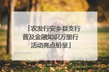 农发行安乡县支行普及金融知识万里行活动亮点纷呈