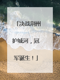 决战荆州护城河，冠军诞生！
