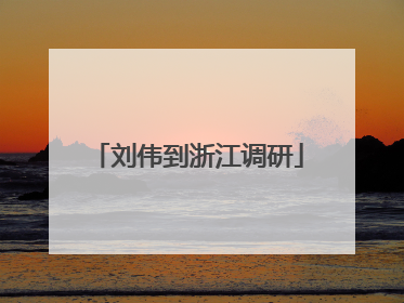 刘伟到浙江调研