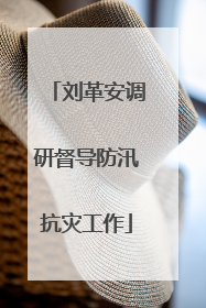 刘革安调研督导防汛抗灾工作
