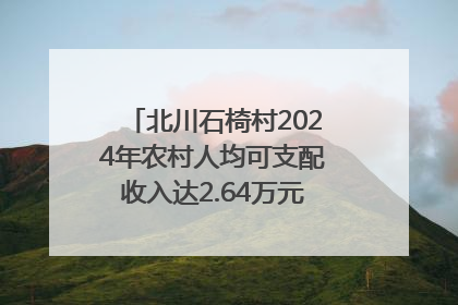 北川石椅村2024年农村人均可支配收入达2.64万元｜新闻发布最前线