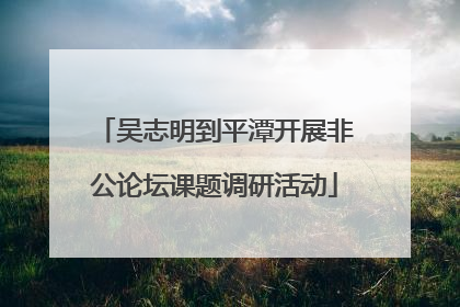 吴志明到平潭开展非公论坛课题调研活动