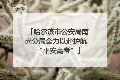 哈尔滨市公安局南岗分局全力以赴护航“平安高考”