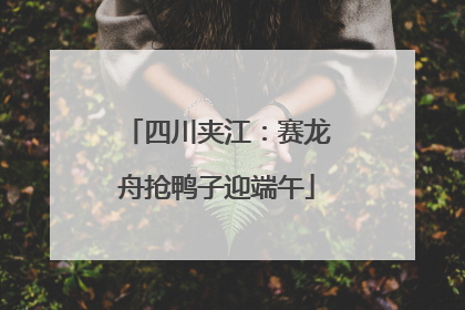 四川夹江：赛龙舟抢鸭子迎端午